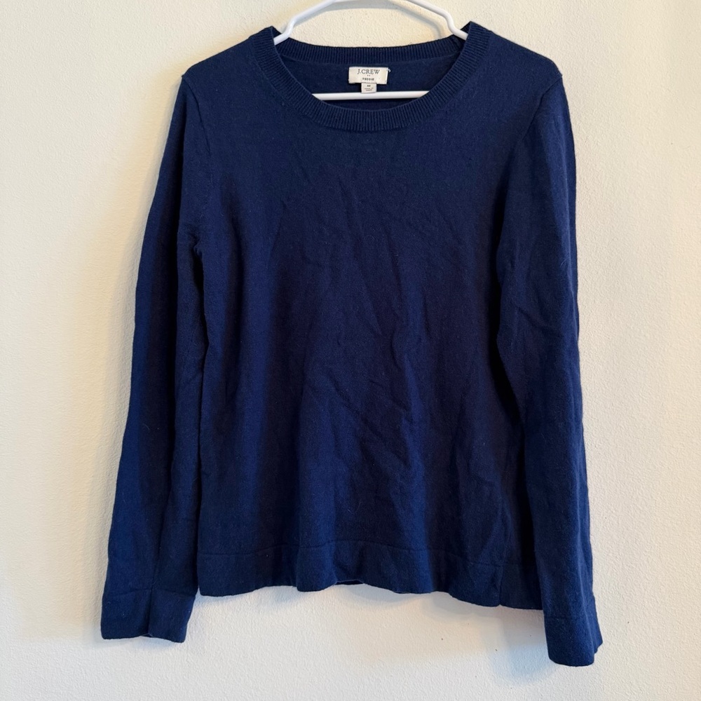 J. Crew Women's Navy Crewneck Sweater